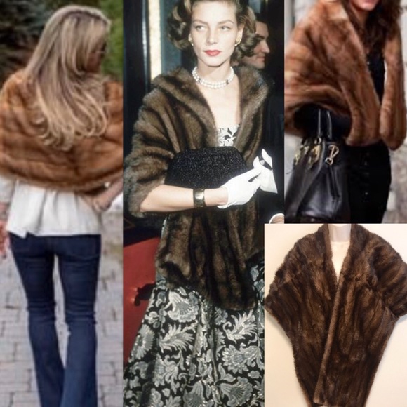 Genuine Mink Wrap Stole 1950s vintage celebrity - Picture 3 of 11